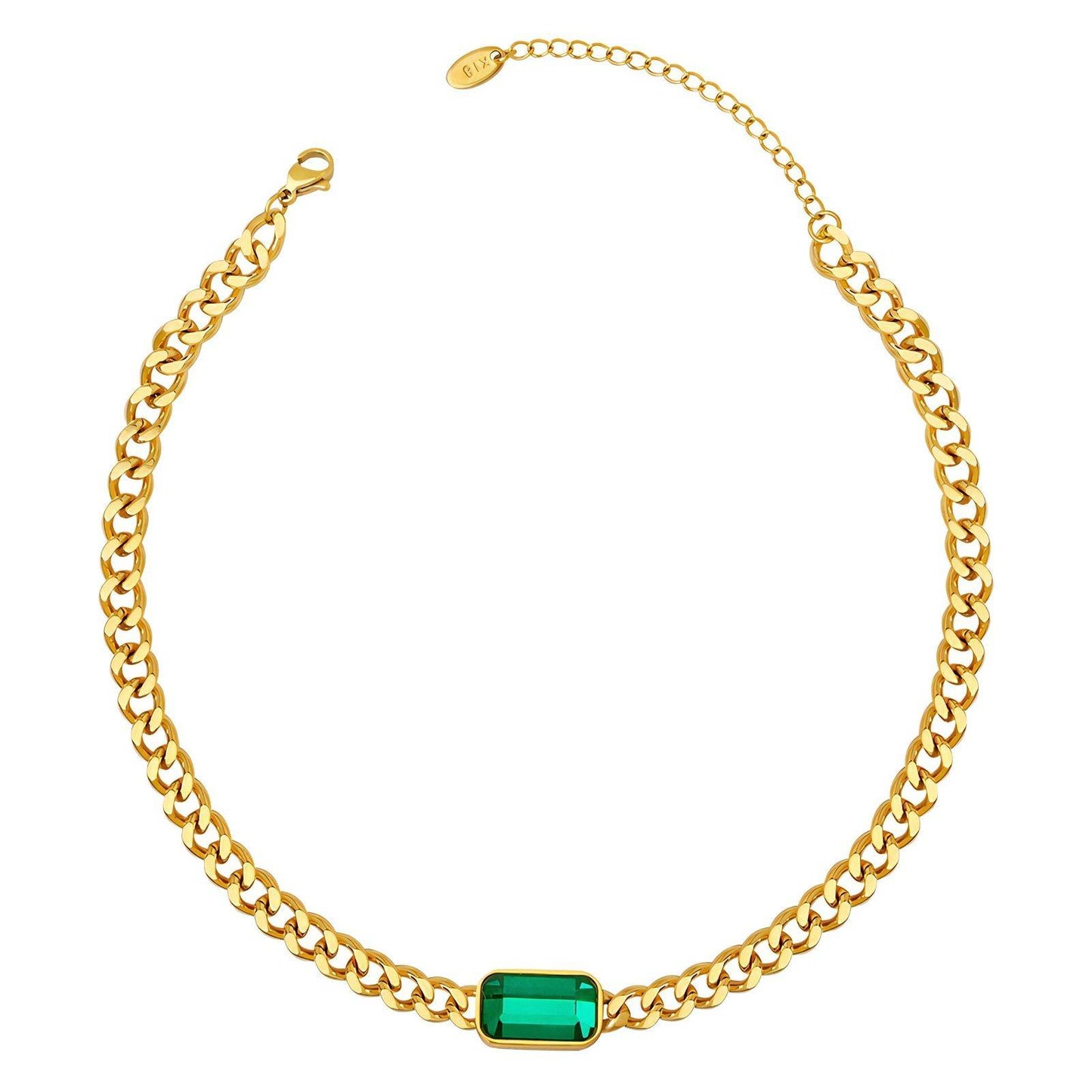 18K gold plated Stainless steel necklace, Intensity