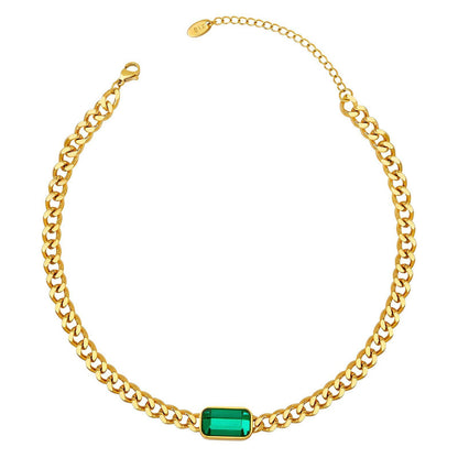 18K gold plated Stainless steel necklace, Intensity