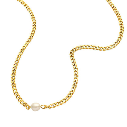 18K gold plated Stainless steel necklace, Intensity