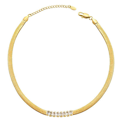 18K gold plated Stainless steel necklace, Intensity