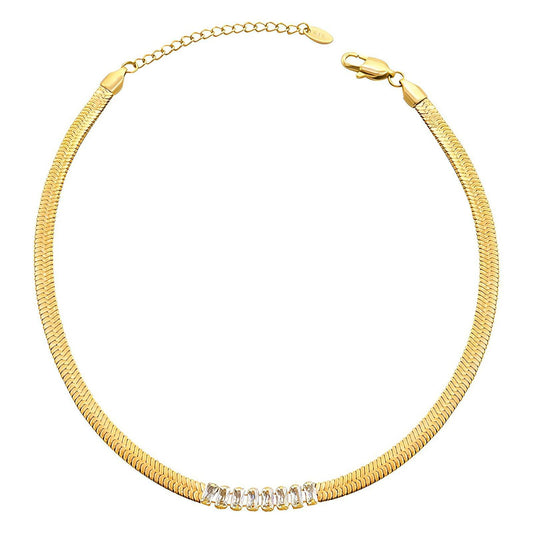 18K gold plated Stainless steel necklace, Intensity