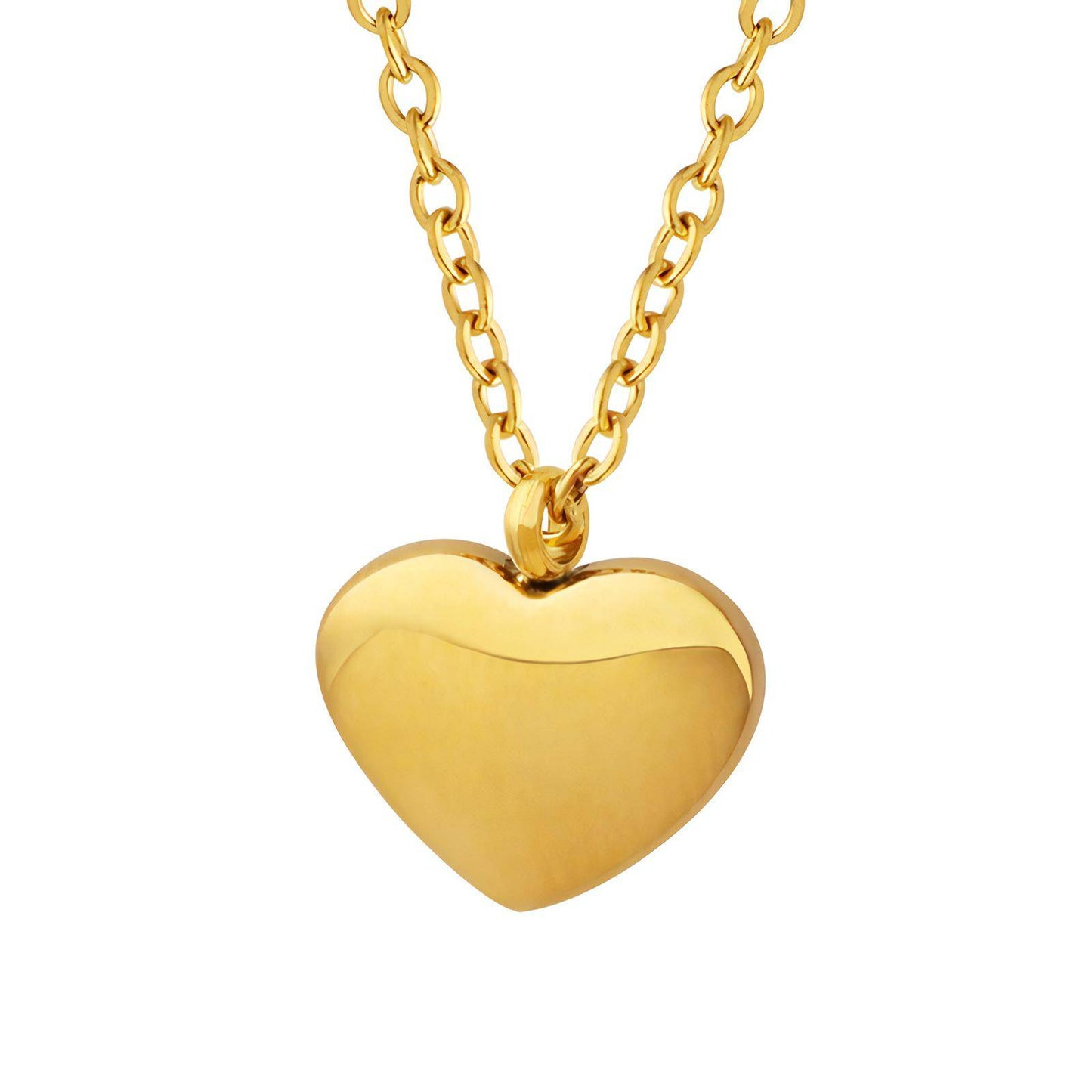 18K gold plated Stainless steel  Heart necklace, Intensity