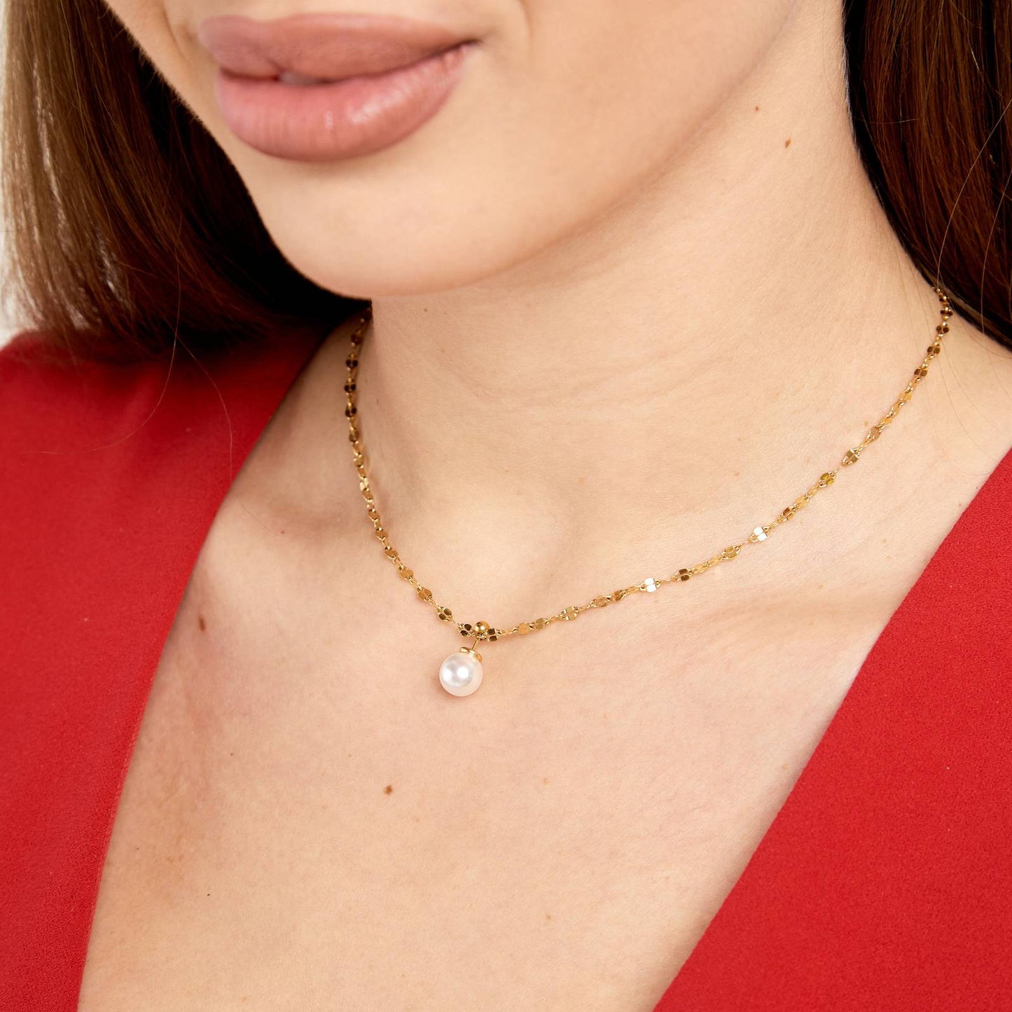 18K gold plated Stainless steel necklace, Intensity