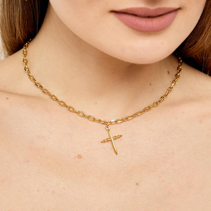 18K Gold Plated Cross Necklace