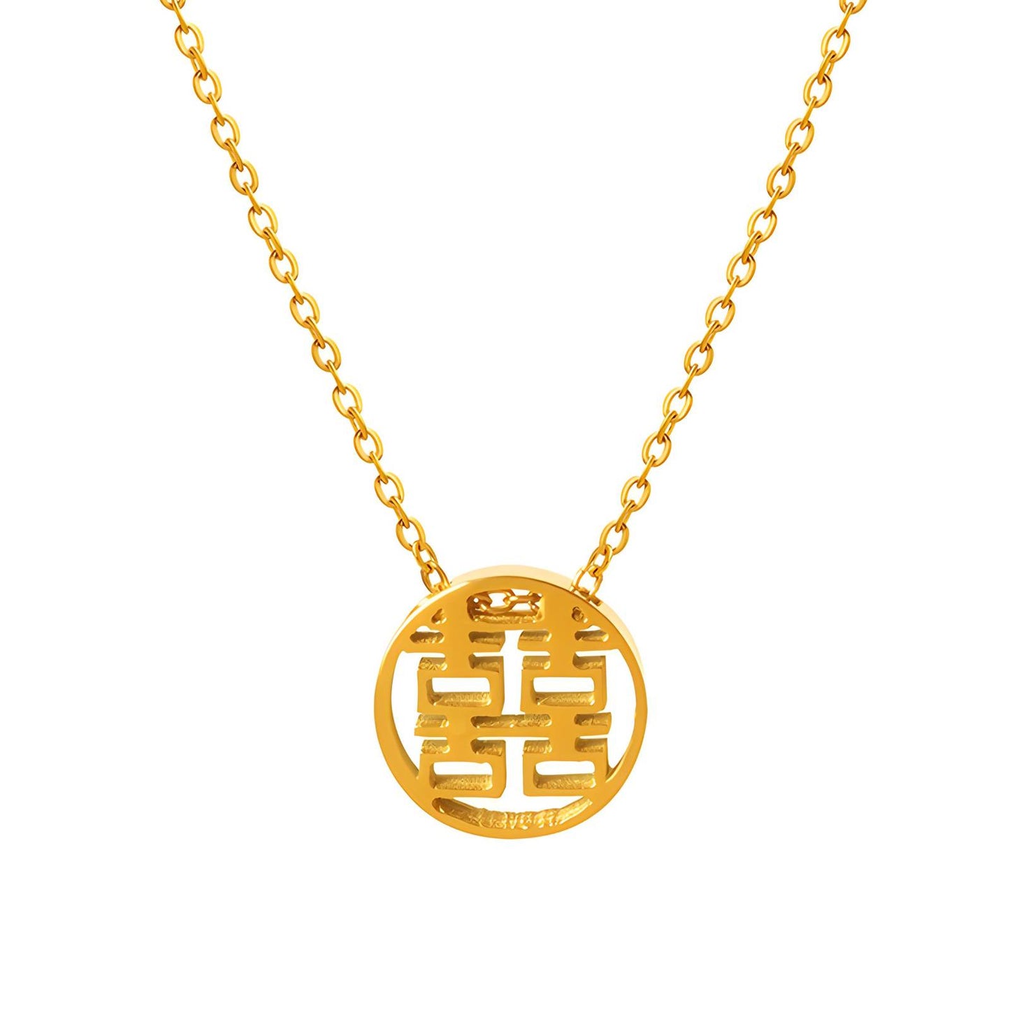 18K gold plated Stainless steel necklace, Intensity