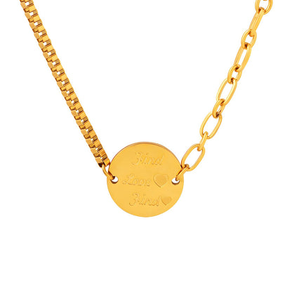 18K gold plated Stainless steel necklace, Intensity