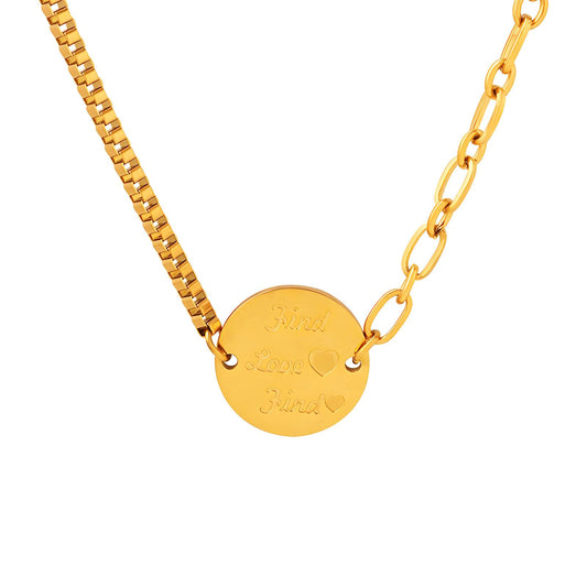 18K gold plated Stainless steel necklace, Intensity