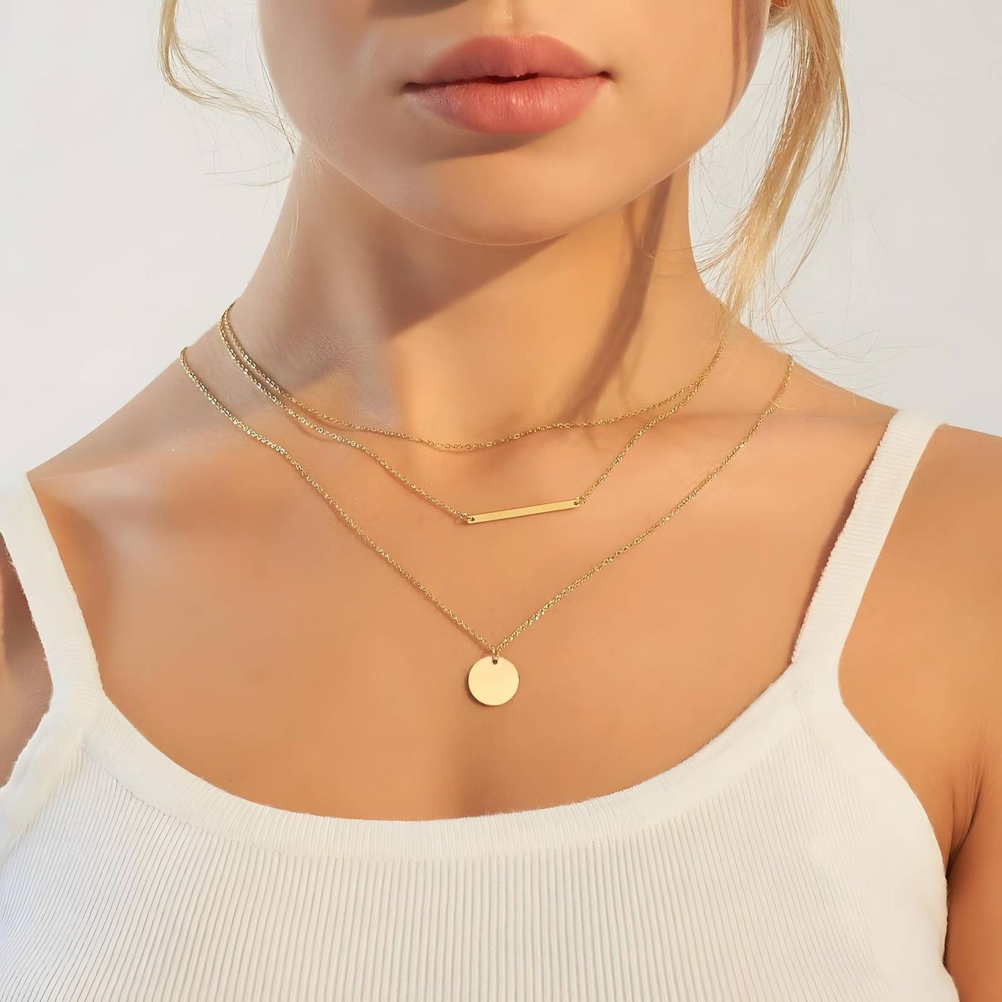 18K gold plated Stainless steel necklace, Intensity