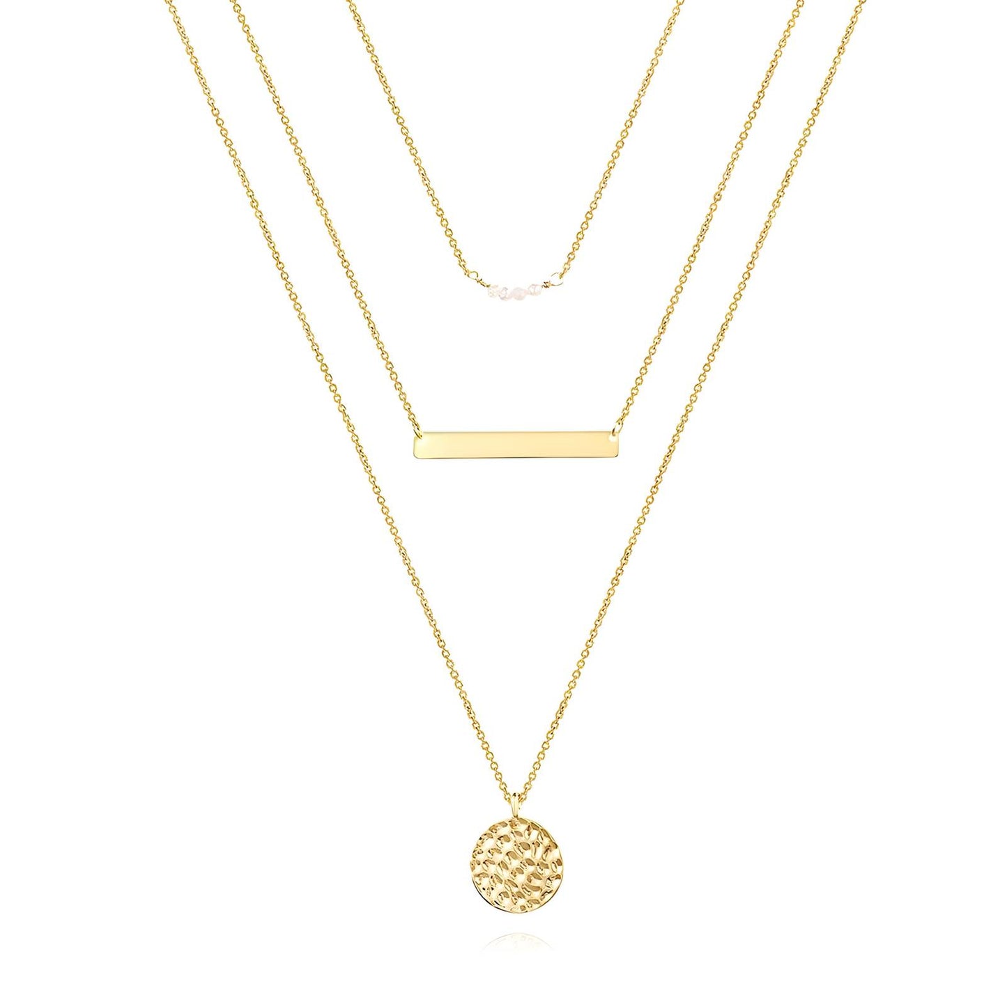 18K gold plated Stainless steel necklace, Intensity