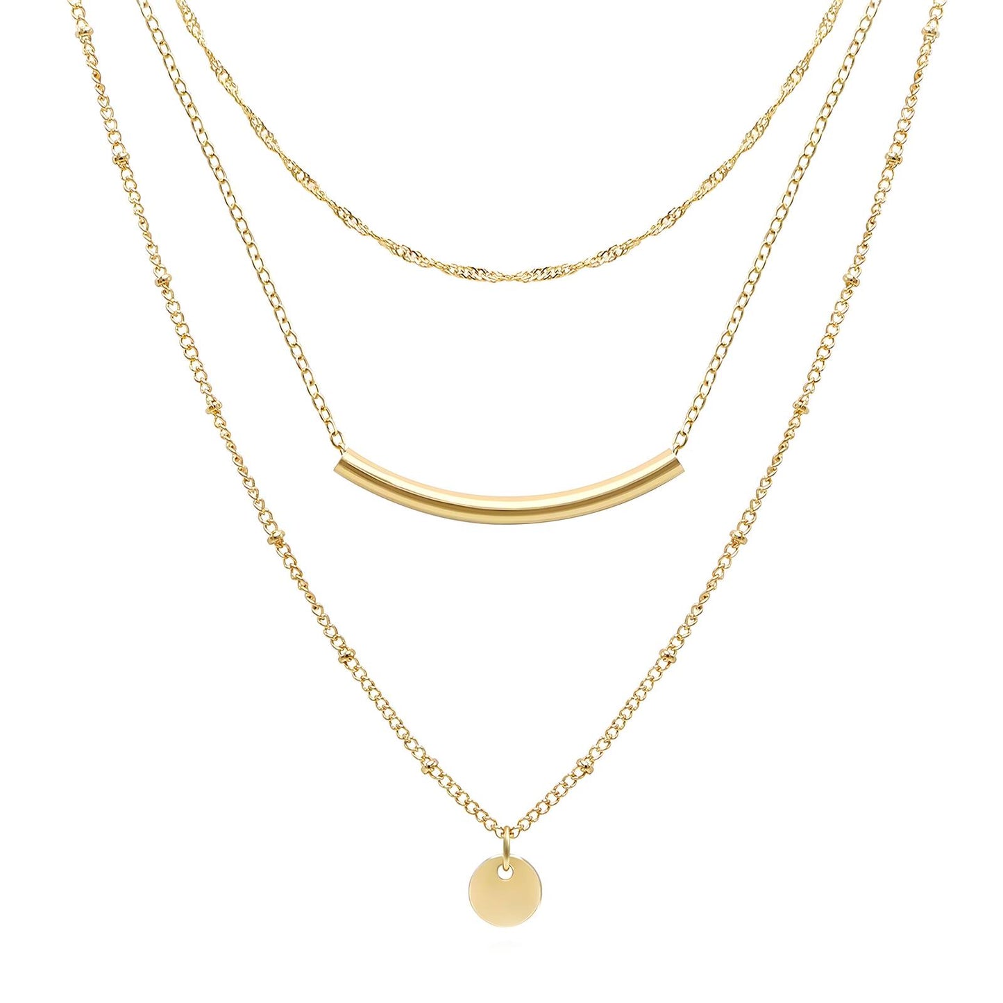 18K gold plated Stainless steel necklace, Intensity