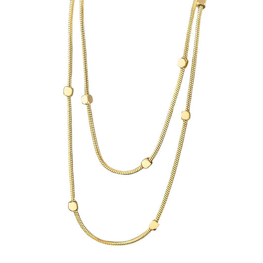 18K gold plated Stainless steel necklace, Intensity