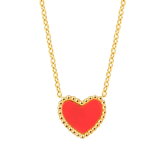 18K gold plated Stainless steel  Hearts necklace, Intensity