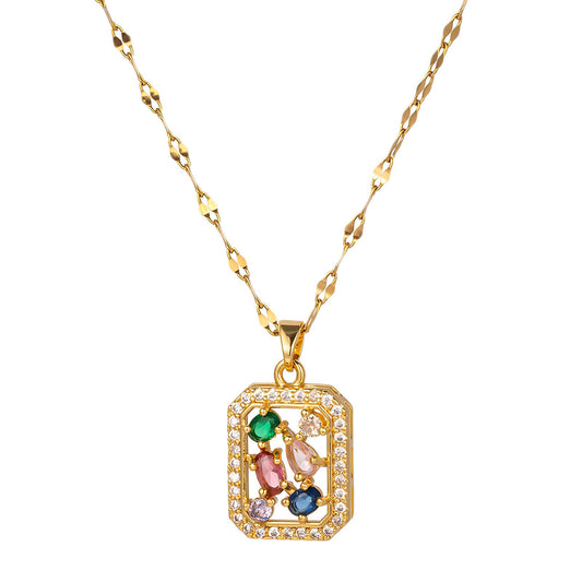 18K gold plated Stainless steel necklace, Intensity