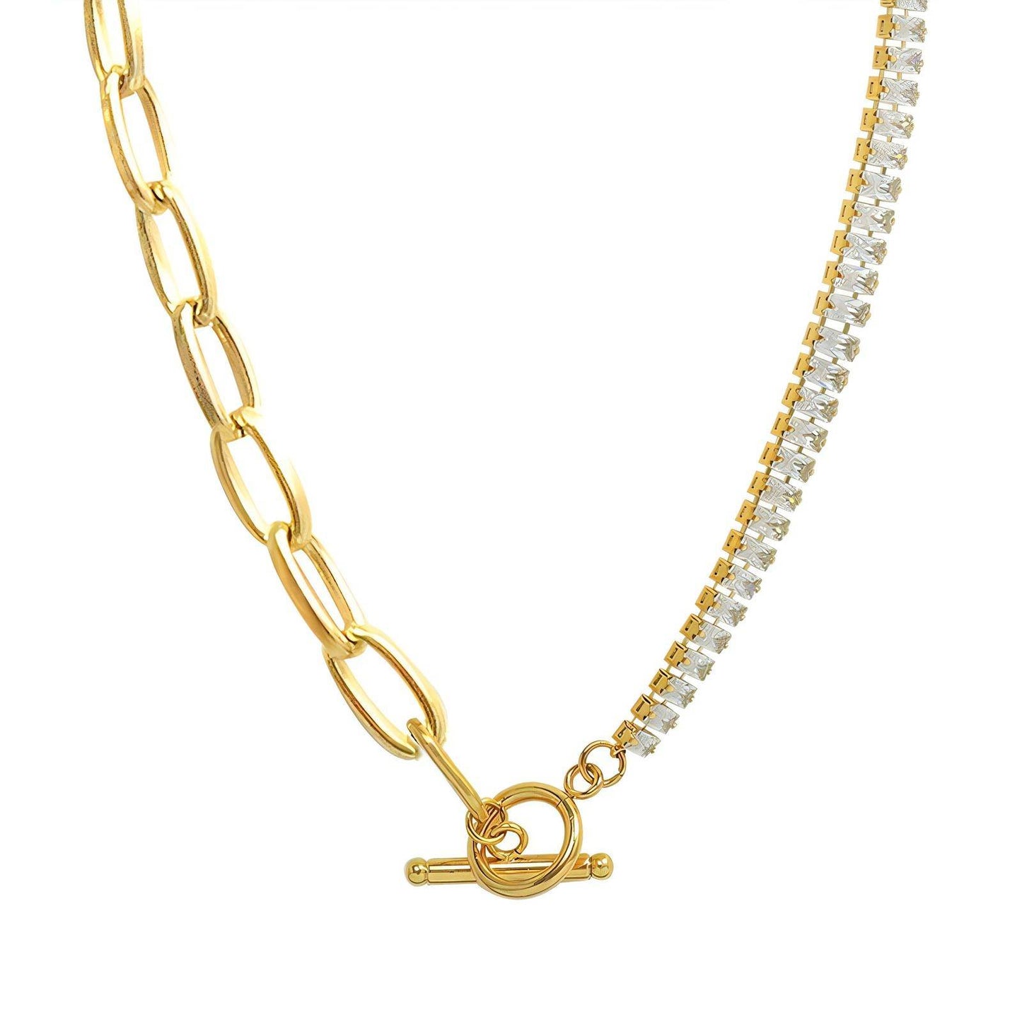 18K gold plated Stainless steel necklace, Intensity