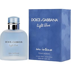 D & G Light Blue Eau Intense By Dolce & Gabbana Eau De Parfum Spray 3.3 Oz