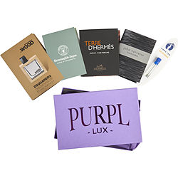 Purpl Lux Subscription Box For Men By  $he Wood - $terre D'hermes - $hang Ten California - $john Varvatos Dark Rebel - $ermenegildo Zegna Acqua Di Bergamotto